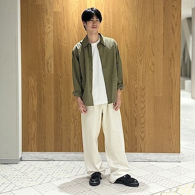 紳士 和紙混カルゼ5ポケットワイドパンツ | 無印良品